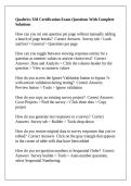 Qualtrics XM Certification Exam Questions With Complete Solutions