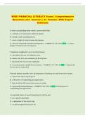 WISE Financial Literacy  Exam &vert; Comprehensive Questions and Answers &vert; &Acy;&plus; Graded &vert; With Expert Solutions