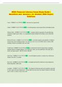 WISE Financial Literacy  Exam &vert; Comprehensive Questions and Answers &vert; &Acy;&plus; Graded &vert; With Expert Solutions