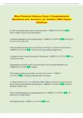 WISE Financial Literacy  Exam &vert; Comprehensive Questions and Answers &vert; &Acy;&plus; Graded &vert; With Expert Solutions