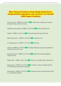 WISE Financial Literacy  Exam &vert; Comprehensive Questions and Answers &vert; &Acy;&plus; Graded &vert; With Expert Solutions