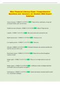 WISE Financial Literacy  Exam &vert; Comprehensive Questions and Answers &vert; &Acy;&plus; Graded &vert; With Expert Solutions