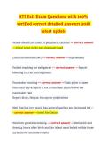 ATI Exit Exam Questions with 100&percnt; verified correct detailed Answers 2026  latest update