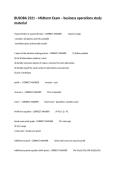BUSOBA 2321 &ndash; Midterm Exam &ndash; business operations study material