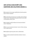 AMT ACTUAL EXAM SCRIPT 2026  QUESTIONS AND SOLUTIONS GRADED A&plus;