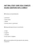 AMT FINAL STUDY GUIDE 2026 COMPLETE  SOLVED QUESTIONS 100&percnt; CORRECT 