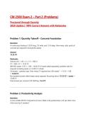 CM 2500 Exam 2 &ndash; Part 2 &lpar;Problems&rpar; Proctored through Examity 2026 Update &vert; 100&percnt; Correct Answers with Rationales