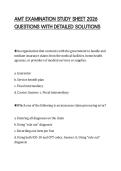 AMT EXAMINATION STUDY SHEET 2026  QUESTIONS WITH DETAILED SOLUTIONS
