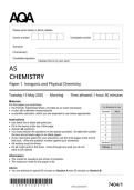 2025&vert;AQA AS CHEMISTRY&vert; Paper 1&vert; Inorganic and Physical Chemistry &vert;final mark scheme &vert;June 2025&vert;7404-1