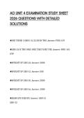 AO UNIT 4 EXAMINATION STUDY SHEET  2026 QUESTIONS WITH DETAILED  SOLUTIONS 