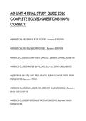 AO UNIT 4 FINAL STUDY GUIDE 2026  COMPLETE SOLVED QUESTIONS 100&percnt;  CORRECT 