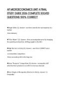 AP MICROECONOMICS UNIT 4 FINAL  STUDY GUIDE 2026 COMPLETE SOLVED  QUESTIONS 100&percnt; CORRECT