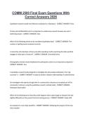 COMM 2500 Final Exam Questions With Correct Answers 2026