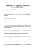 COMM 2500 Exam 1&comma; COMM 2500 Exam 2&comma; Comm 2500 Midterm Exam 1 and COMM 2500 Final Exam &vert; Questions with 100&percnt; Correct Answers &vert; Latest Version &lpar;2026&rpar; Expert Verified