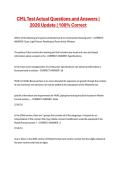 CML Test Actual Questions and Answers &vert; 2026 Update &vert; 100&percnt; Correct