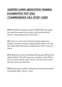 ASSISTED LIVING MEDICATION TRAINING  EXAMINATION TEST 2026  COMPREHENSIVE Q&A STUDY GUIDE