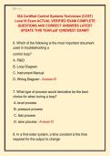 ISA Certified Control Systems Technician &lpar;CCST&rpar;  Level III Exam ACTUAL VERIFIED EXAM COMPLETE  QUESTIONS AND CORRECT ANSWERS LATEST  UPDATE THIS YEAR&period;pdf 1&vert;&vert;NEWEST EXAM&excl;&excl;&excl;