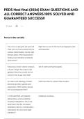 PEDS Hesi final &lpar;2026&rpar; EXAM QUESTIONS AND ALL CORRECT ANSWERS 100&percnt; SOLVED AND GUARANTEED SUCCESS&excl;&excl;