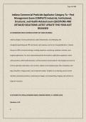Indiana Commercial Pesticide Applicator Category 7a &ndash; Pest Management Exam COMPLETE Industrial&comma; Institutional&comma; Structural&comma; and Health-Related exam QUESTIONS AND DETAILED SOLUTIONS LATEST UPDATE THIS YEAR
