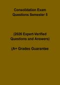 Semester 5 Consolidation Exam Questions and Answers PDF &vert; Comprehensive Practice Test & Study Guide