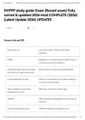 SWPPP study guide Exam &lpar;Recent exam&rpar; Fully solved & updated 2026 Most COMPLETE &lpar;2026&rpar; &lpar;Latest Update 2026&rpar; UPDATE&excl;&excl;