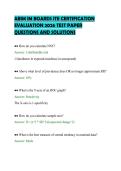 ABIM IM BOARDS ITE CERTIFICATION EVALUATION 2026 TEST PAPER QUESTIONS AND SOLUTIONS