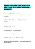 ABIM IM BOARDS ITE EXAM QANDA 2026 STUDY SHEET QUESTIONS AND SOLUTIONS GRADED A&plus;