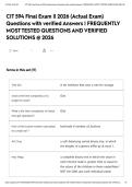 CIT 594 Final Exam &vert;&vert; 2026 &lpar;Actual Exam&rpar; Questions with verified Answers &vert; FREQUENTLY MOST TESTED QUESTIONS AND VERIFIED SOLUTIONS &commat; 2026