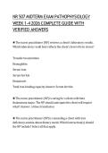 NR 507 MIDTERM EXAM PATHOPHYSIOLOGY WEEK 1-4 2026 COMPLETE GUIDE WITH VERIFIED ANSWERS