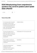 D236 Pathophysiology Exam comprehensive questions fully solved & updated &lpar;Latest Update 2026&rpar; UPDATE&excl;&excl;