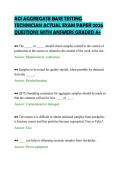 ACI AGGREGATE BASE TESTING TECHNICIAN EXAM SCRIPT 2026 COMPLETE QUESTIONS AND SOLUTIONS GUARANTEED PASS