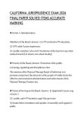CALIFORNIA JURISPRUDENCE EXAM 2026 FINAL PAPER SOLVED ITEMS ACCURATE MARKING