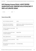 NYS Waxing License EXAM&comma; MOST TESTED QUESTIONS AND VERIFIED SOLUTIONS&sol;GET IT 100&percnt; ACCURATE&excl;&excl; 2026&excl;&excl;