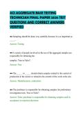 ACI AGGREGATE BASE TESTING TECHNICIAN FINAL PAPER 2026 TEST QUESTIONS AND CORRECT ANSWERS VERIFIED
