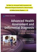 Test Bank for Advanced Health Assessment and  Differential Diagnosis Essentials For Clinical Practice  1st Edition Myrick&comma; Chapters 1 - 12