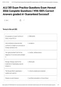 ALU 301 Exam Practice Questions Exam Newest 2026 Complete Questions &vert; With 100&percnt; Correct Answers graded A&plus; Guaranteed Success&excl;&excl;