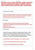 DFW SIDA Training  ACTUAL EXAM 2026 NEWEST EXAM WITH  COMPLETE QUESTIONS AND CORRECT ANSWERS &lpar;VERIFIED  100&percnt;&rpar; COMPLETE ACTUAL PRACTICE EXAM LATEST UPDATE 