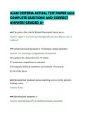 ASAM CRITERIA ACTUAL TEST PAPER 2026 COMPLETE QUESTIONS AND CORRECT ANSWERS GRADED A&plus;