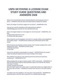 USPA SKYDIVING A LICENSE EXAM STUDY GUIDE QUESTIONS AND ANSWERS 2026