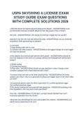 USPA SKYDIVING A LICENSE EXAM STUDY GUIDE EXAM QUESTIONS WITH COMPLETE SOLUTIONS 2026