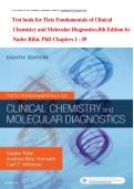 TEST BANK For Tietz Fundamentals of Clinical Chemistry and Molecular Diagnostics&comma; 8th Edition by Nader Rifai&comma; Verified Chapters 1 - 49&comma; Complete Newest Version