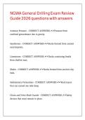 NGWA General Drilling Exam Review Guide 2026 questions with answers