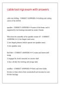 cable tool rigs exam with answers