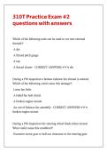 310T Practice Exam -2 questions with answers