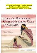 TEST BANK For Maternal Child Nursing Care 3rd Canadian Edition By Lindsay Verified Chapter's 1-25