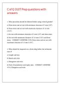 C of Q 310T Prep questions with answers