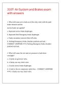 310T- Air System and Brakes exam with answers