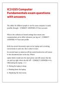 IC3 GS5 Computer Fundamentals exam questions with answers