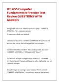 IC3 GS5 Computer Fundamentals Practice Test Review QUESTIONS WITH Answers