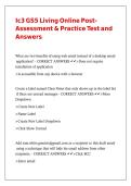 Ic3 GS5 Living Online Post-Assessment & Practice Test and Answers